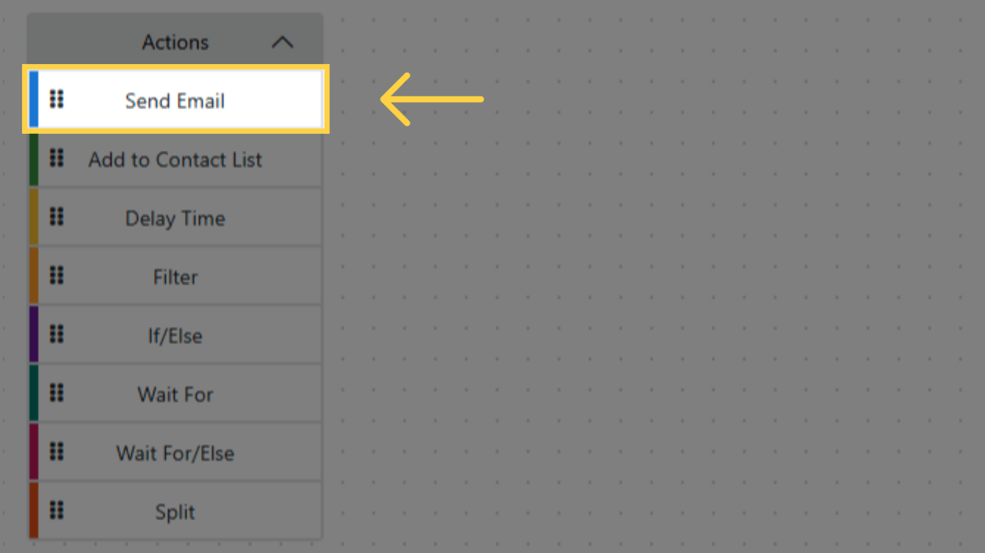 Available Actions: Send Email