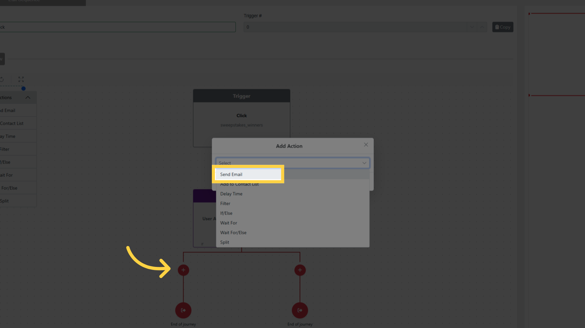 Add A 'Send Email' Action