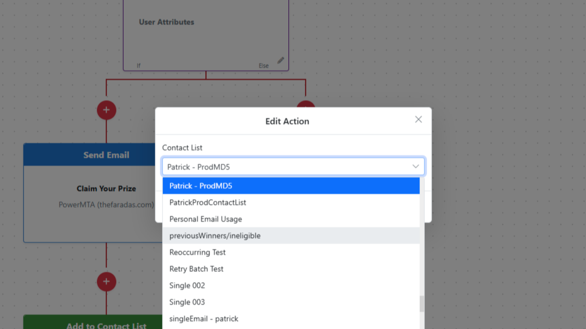 Add 'Add To Contact List' Action
